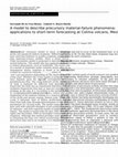 Research paper thumbnail of A model to describe precursory material-failure phenomena: applications to short-term forecasting at colima volcano, Mexico