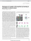 Research paper thumbnail of Emergence of complex cell properties by learning to generalize in natural scenes