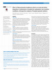 Research paper thumbnail of Effect of Massachusetts healthcare reform on racial and ethnic disparities in admissions to hospital for ambulatory care sensitive conditions: retrospective analysis of hospital episode statistics