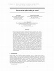 Research paper thumbnail of Hierarchical spike coding of sound