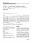 Research paper thumbnail of The Effects of Housing Status on Health-Related Outcomes in People living with HIV: A Systematic Review of the Literature