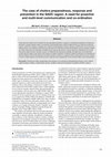 Research paper thumbnail of The case of cholera preparedness, response and prevention in the SADC region: A need for proactive and multi-level communication and co-ordination