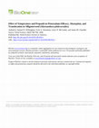 Research paper thumbnail of Effect of Temperature and Propanil on Penoxsulam Efficacy, Absorption, and Translocation in Alligatorweed (Alternanthera philoxeroides)