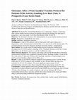 Research paper thumbnail of Outcomes After a Prone Lumbar Traction Protocol for Patients With Activity-Limiting Low Back Pain: A Prospective Case Series Study