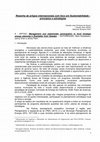 Research paper thumbnail of Resenha de artigos internacionais com foco em Sustentabilidade - princípios e estratégias