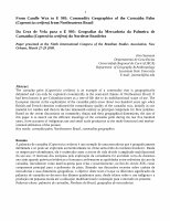 Research paper thumbnail of From Candle Wax to E 903: Commodity Geographies of the Carnaúba Palm (Copernicia cerifera) from Northeastern Brazil