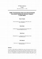 Research paper thumbnail of E2SP. The Business Case of an Environmental Information System for Decision Support in ASP Mode