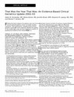 Research paper thumbnail of That Was the Year That Was: An Evidence-Based Clinical Geriatrics Update 2002â03