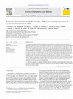 Research paper thumbnail of Neutronics experiments on HCPB and HCLL TBM mock-ups in preparation of nuclear measurements in ITER