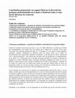 Research paper thumbnail of Contribution préparatoire au rapport final (2015) sur la diversité des pratiques professionnelles de la danse à Montréal