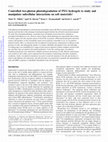 Research paper thumbnail of Controlled two-photon photodegradation of PEG hydrogels to study and manipulate subcellular interactions on soft materials