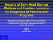 Research paper thumbnail of Impacts of Early Head Start on Children and Families: Variation by Subgroups of Families and Programs