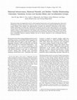 Research paper thumbnail of Maternal Intrusiveness, Maternal Warmth, and Mother-Toddler Relationship Outcomes: Variations Across Low-Income Ethnic and Acculturation Groups