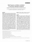 Research paper thumbnail of High frequency oscillatory ventilation in meconium aspiration syndrome