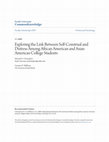 Research paper thumbnail of Exploring the Link Between Self-Construal and Distress Among African American and Asian American College Students