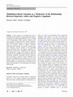 Research paper thumbnail of Mindfulness-Based Attention as a Moderator of the Relationship Between Depressive Affect and Negative Cognitions