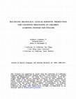 Research paper thumbnail of Balancing bilinguals: lexical-semantic production and cognitive processing in children learning Spanish and English