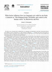 Research paper thumbnail of What factors influence how two languages are coded in one brain: comment on "The bilingual brain: flexibility and control in the human cortex" by Buchweitz and Prat