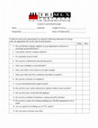 Research paper thumbnail of SURVEY QUESTIONNAIRE