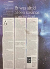 Research paper thumbnail of "Er was altijd al een kosmos zonder God" "There always was a cosmos without God"