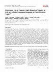 Research paper thumbnail of Physicians' Use of Patients' Daily Reports of Quality of Life to Evaluate Treatment Response in Phase I Cancer Trials