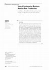 Research paper thumbnail of Use of Incinerator Bottom Ash for Frit Production