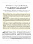 Research paper thumbnail of International comparative evaluation of knee replacement with fixed or mobile non-posterior-stabilized implants