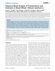 Research paper thumbnail of Sequence-Based Analysis of Translocations and Inversions in Bread Wheat (Triticum aestivum L.)