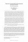 Research paper thumbnail of "Democratic Constitutionalism and Constitutional Innovation in Ecuador. The 2008 Constitution". Latin American Perspectives vol. 43, nº 206, nº.1, enero 2016, págs. 158-174.