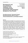 Research paper thumbnail of Development and Cross-Cultural Validation of the Counseling Center Assessment of Psychological Symptoms-Thai Version