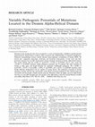 Research paper thumbnail of Variable pathogenic potentials of mutations located in the desmin alpha-helical domain