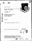 Research paper thumbnail of Phase change material for spacecraft thermal management. Final report, 1 September 1988-31 March 1989