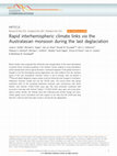 Research paper thumbnail of Rapid interhemispheric climate links via the Australasian monsoon during the last deglaciation