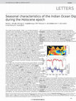 Research paper thumbnail of Seasonal characteristics of the Indian Ocean Dipole during the Holocene epoch