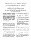 Research paper thumbnail of Comparison of sea state statistics between a phenomenological model and field data