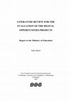 Research paper thumbnail of Literature review for the evaluation of the digital opportunities projects