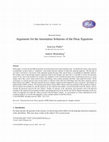 Research paper thumbnail of Arguments for the Anomalous Solutions of the Dirac Equations