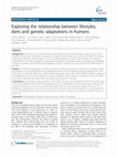 Research paper thumbnail of Exploring the relationship between lifestyles, diets and genetic adaptations in humans