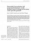 Research paper thumbnail of Ownership concentration and corporate performance from a dynamic perspective: Does national governance quality matter?