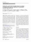 Research paper thumbnail of Studying the genetic basis of drought tolerance in sorghum by managed stress trials and adjustments for phenological and plant height differences