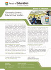 Research paper thumbnail of Generalist Strand: Educational Studies