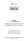 Research paper thumbnail of Optimal Timing of Environmental Policy: Interaction between Environmental Taxes and Innovation Externalities