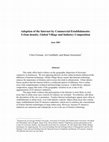 Research paper thumbnail of Adoption of the internet by commercial establishments