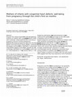 Research paper thumbnail of Mothers of infants with congenital heart defects: well-being from pregnancy through the child’s first six months