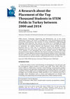 Research paper thumbnail of A Research about the Placement of the Top Thousand Students in STEM Fields in Turkey between 2000 and 2014