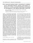 Research paper thumbnail of Poor maternal nutrition leads to alterations in oxidative stress, antioxidant defense capacity, and markers of fibrosis in rat islets: potential underlying mechanisms for development of the diabetic phenotype in later life