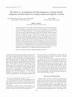 Research paper thumbnail of The effect of acculturation and discrimination on mental health symptoms and risk behaviors among adolescent migrants in Israel