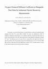 Research paper thumbnail of Oxygen Chemical Diffusion Coefficient in Manganite Thin Films by Isothermal Electric Resistivity Measurements