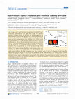 Research paper thumbnail of High-Pressure Optical Properties and Chemical Stability of Picene