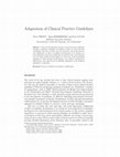 Research paper thumbnail of Adaptation of clinical practice guidelines